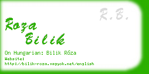 roza bilik business card